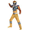 Boy's Classic Muscle Chest Mighty Morphin Power Rangers&#8482; Gold Ranger Dino Costume - Medium Image 1