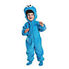 Boy's Deluxe Cookie Monster Plush Jumpsuit Image 1