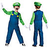 Boy's Deluxe Super Mario Bros.&#8482; Luigi Costume Image 1