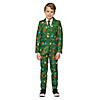 Boy's Green Christmas Tree Suit Image 1