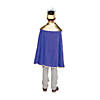 Boy's Purple Wise Man's Cape with Crown Costume Image 1