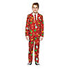 Boy's Red Icon Christmas Suit Image 1