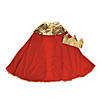 Boy's Red Wise Man's Cape with Crown Costume Image 3