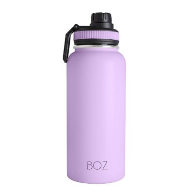 BOZ Stainless Steel Water Bottle XL (1 L / 32oz) Wide Mouth, Vacuum Double Wall Insulated (Lavender) Image 1