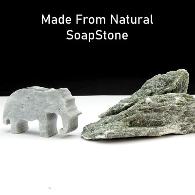 Brain Tree - Elephant Soapstone Carving Kit, Carve Your Own Sculpture - 8Above Years - DIY Arts and Crafts Image 1
