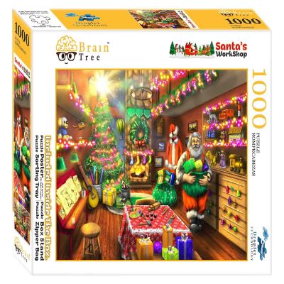 Brain Tree - Santas Workshop 1000 Piece Puzzle for Adults 27.5&#8221;Lx19.5&#8221;W Image 1