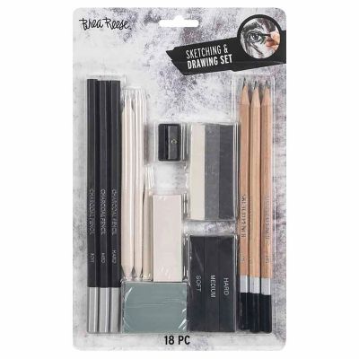 Brea Reese: Beginners Sketch &amp; Draw Set - 18Pc - Pencils-Erasers-Tools Set Image 1