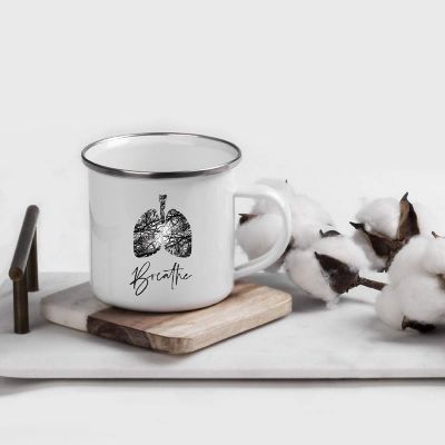 Breathe Lungs Graphic 11oz Campfire Mug Image 1