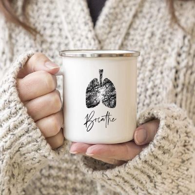 Breathe Lungs Graphic 11oz Campfire Mug Image 2