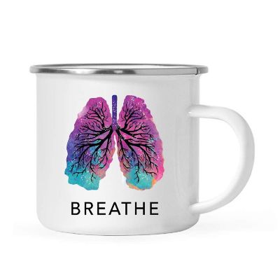 Breathe Watercolor Lungs 11oz Campfire Mug Image 1