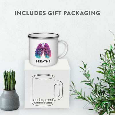 Breathe Watercolor Lungs 11oz Campfire Mug Image 3