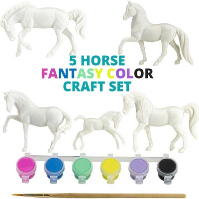 Breyer Fantasy Horses Paint & Play DIY Set  5 Model Horses Image 1