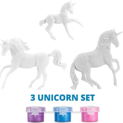 Breyer Unicorn Family Paint & Play  1:32 Scale Model Horse Craft Kit Image 1