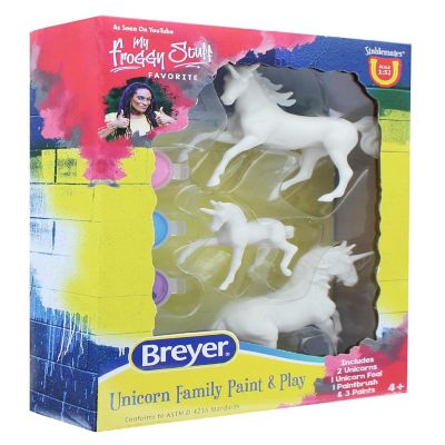 Breyer Unicorn Family Paint & Play  1:32 Scale Model Horse Craft Kit Image 2