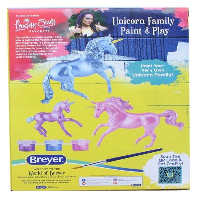 Breyer Unicorn Family Paint & Play  1:32 Scale Model Horse Craft Kit Image 3