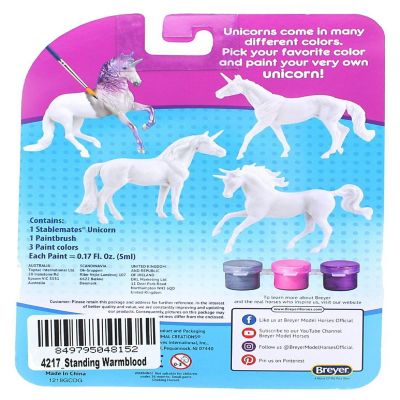 Breyer Unicorn Play & Paint Model Horse - Standing Warmblood Image 1