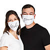 Bride & Groom Washable Face Masks - 6 Pc. Image 1