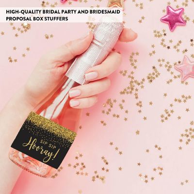 Bridesmaid Proposal Black Gold 20pk Image 1
