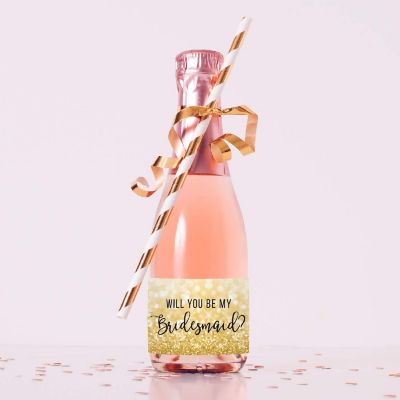Bridesmaid Proposal Gold Glitter 20pk Image 2