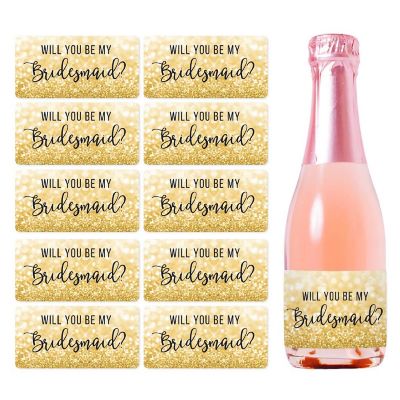 Bridesmaid Proposal Gold Glitter 20pk Image 3