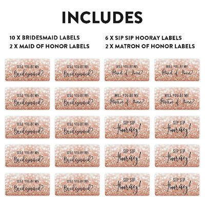 Bridesmaid Proposal Rose Gold 20pk Image 3