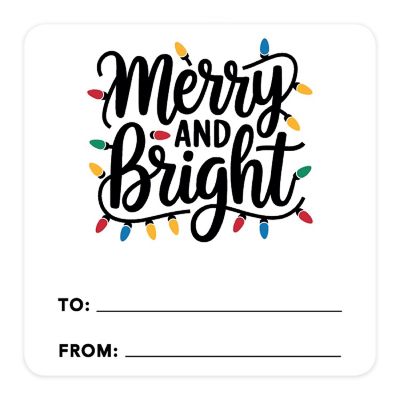 Bright Christmas Lights To/From Stickers Image 3