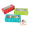 Bright Color Holiday Cookie Boxes with Display Window - 12 Pc. Image 1