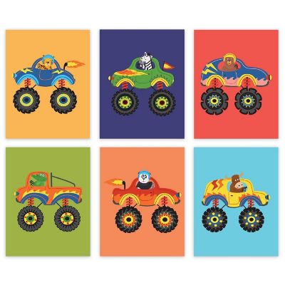 Bright Colorful Monster 6Pack 8.5x11in Image 1