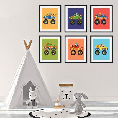 Bright Colorful Monster 6Pack 8.5x11in Image 3