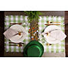 Bright Green Heavyweight Check Fringed Placemat (Set Of 6) Image 1