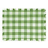 Bright Green Heavyweight Check Fringed Placemat (Set Of 6) Image 2