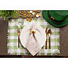 Bright Green Heavyweight Check Fringed Placemat (Set Of 6) Image 4