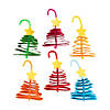 Bright Paper Christmas Tree Ornament Craft Kit - Makes 12 Image 1