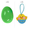 Bright Plastic Easter Eggs with Chick Ornament Craft Kit &#8211; Makes 24 Image 1