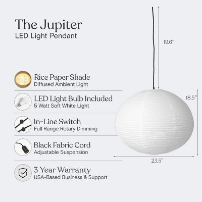 Brightech Jupiter 2-Pack LED Pendant Lamp Set Image 2