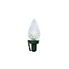 Brite Star 100 Commercial White LED Faceted C7 Christmas Lights - 41 ft Green Wire Image 1
