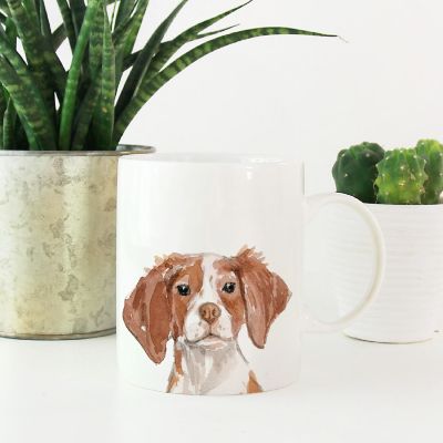 Brittany Spaniel Up Close Ceramic Mug Image 1