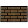 Brown and Black Brick Rectangular Doormat 18" x 29.5" Image 1