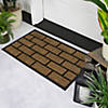 Brown and Black Brick Rectangular Doormat 18" x 29.5" Image 1