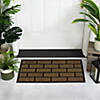 Brown and Black Brick Rectangular Doormat 18" x 29.5" Image 2