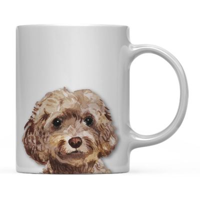 Brown Cockapoo Up Close Ceramic Mug Image 2