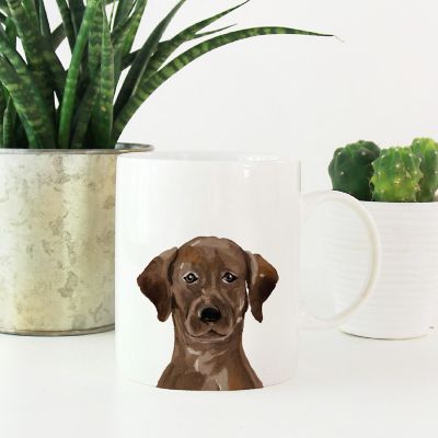 Brown Labrador Up Close Ceramic Mug Image 1