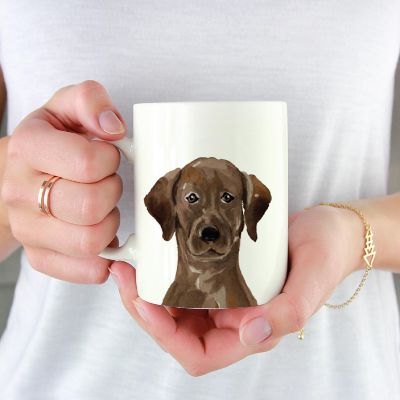 Brown Labrador Up Close Ceramic Mug Image 1