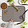 Brown Striped  Embroidered Paw Pet Mat Image 3