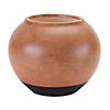Brown Two Tone Ceramic Vase 8.75"D X 7.25"H Image 1