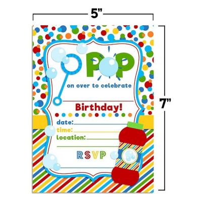 Bubble Birthday Invitations 40pcs. by AmandaCreation Image 1
