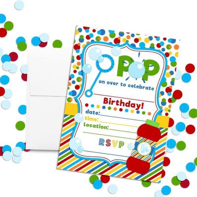 Bubble Birthday Invitations 40pcs. by AmandaCreation Image 2