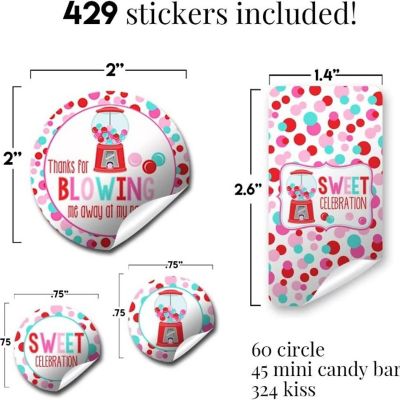 Bubble Gum Valentine Sticker Bundle 429pc, by AmandaCreation Image 1