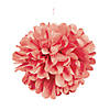 Bubblegum Pink Hanging Tissue Paper Pom-Pom Decorations - 6 Pc. Image 1