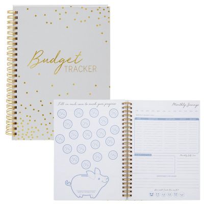 Budget Tracker Spiral Notebook, Hardcover Expense Tracker, 8.5 x 6 In, 56 Sheets Image 1